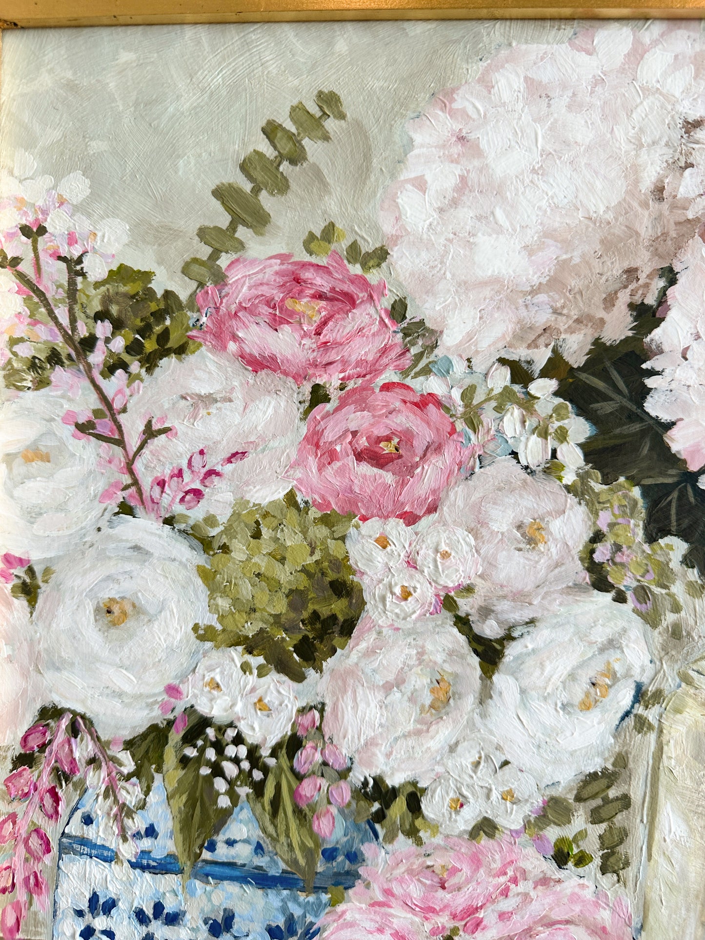 “Blush" Original Acrylic Painting - 22x26" Framed