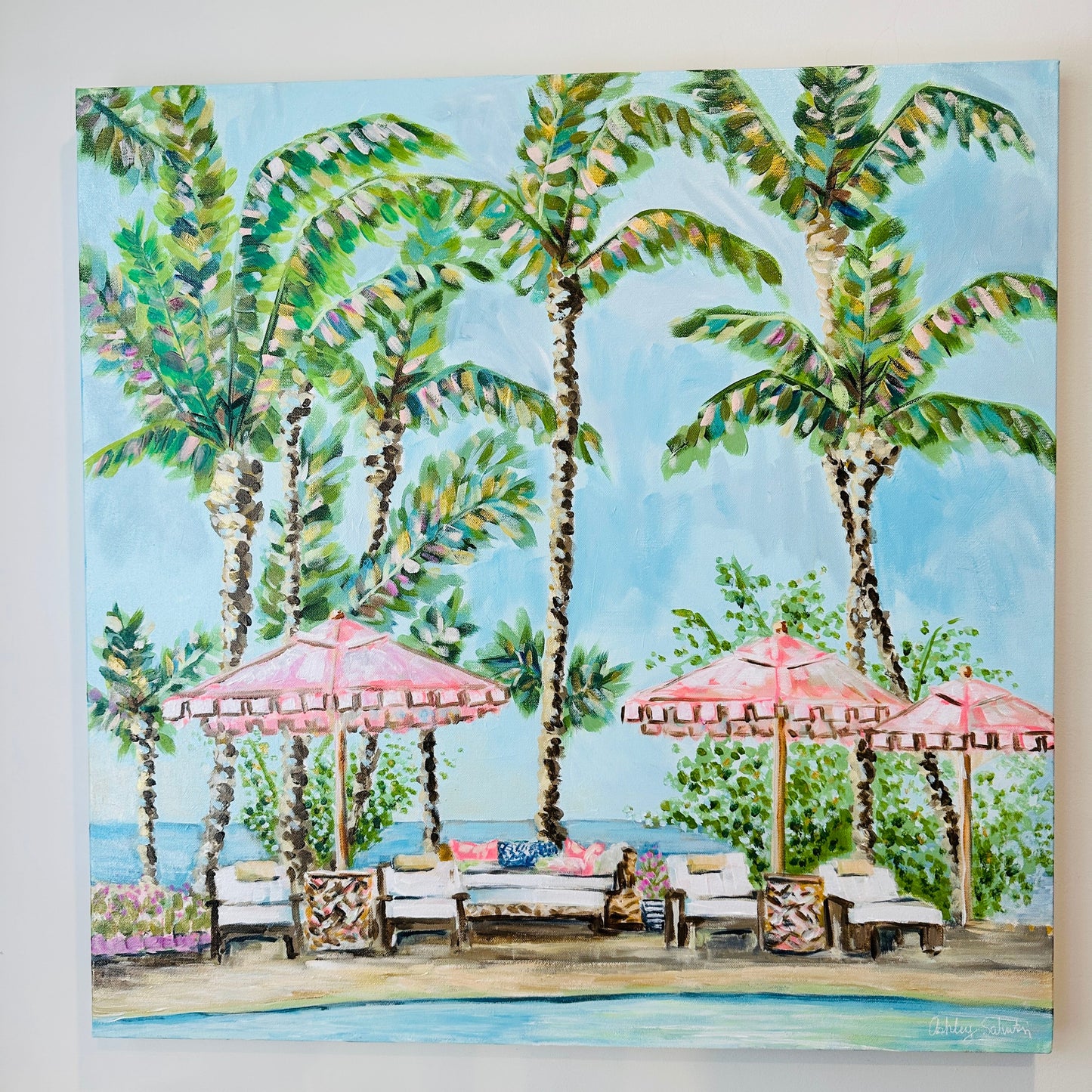 "Island Sun” Hand Painted Canvas Print