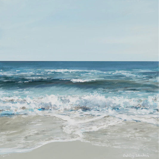 "Beautiful Blue Sea” Hand Painted Canvas Print