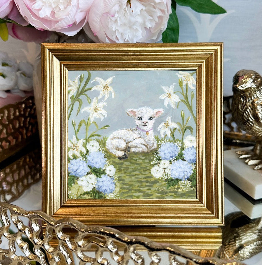 “Little Lambs Garden" Signature Canvas Print