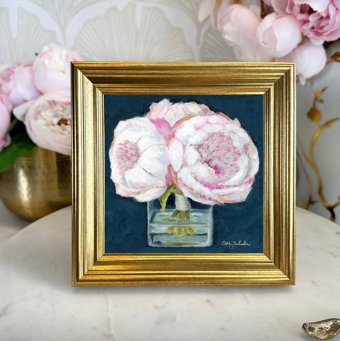 "Pink Peonies" Signature Canvas Print