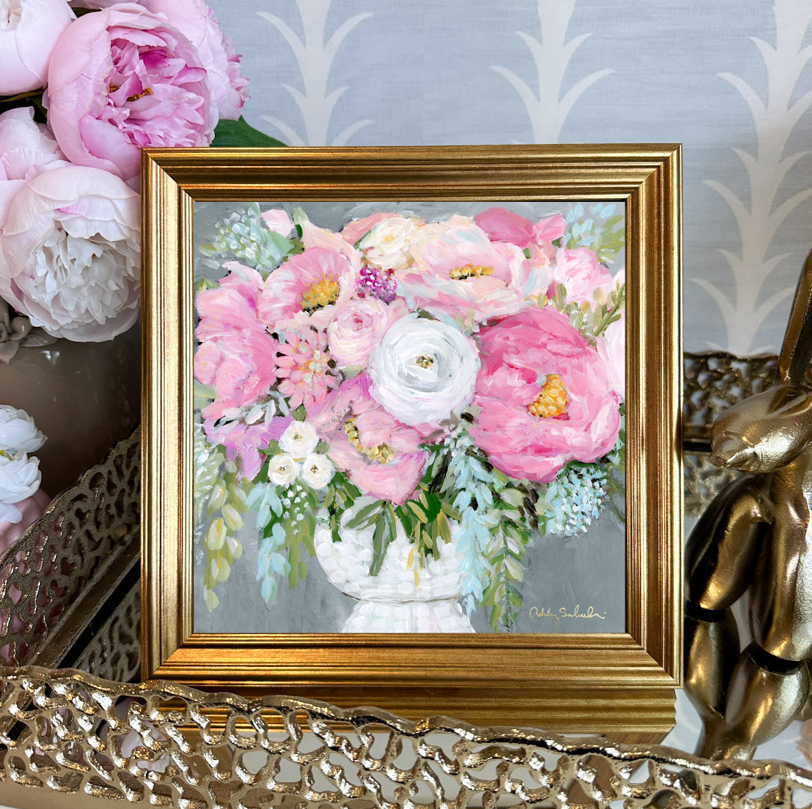 Gold Signature Framed Canvas Print