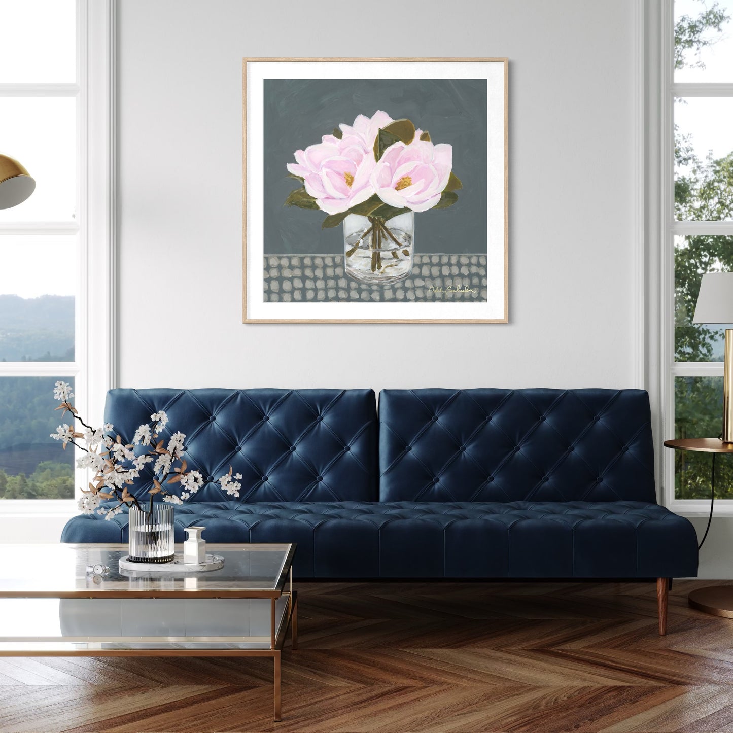 "Pink Magnolias" Signature Canvas Print