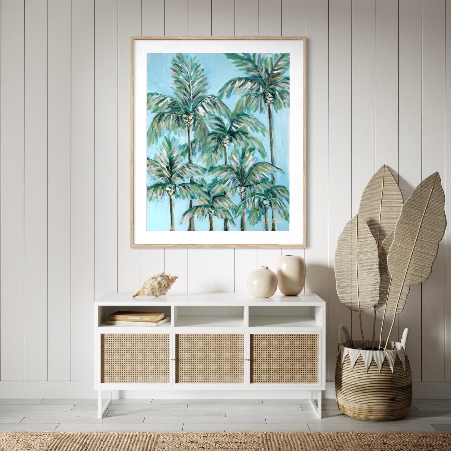"Blueberry Palms" Signature Canvas Print
