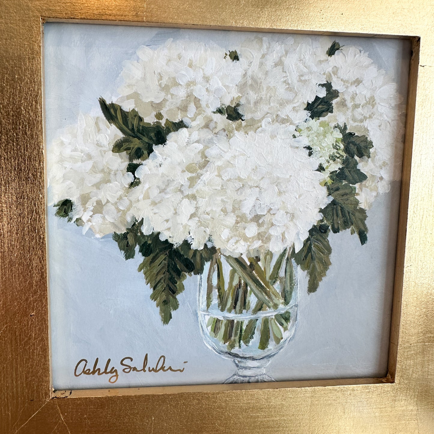 “Coastal Chic" Original Acrylic Painting - 12x12" Framed