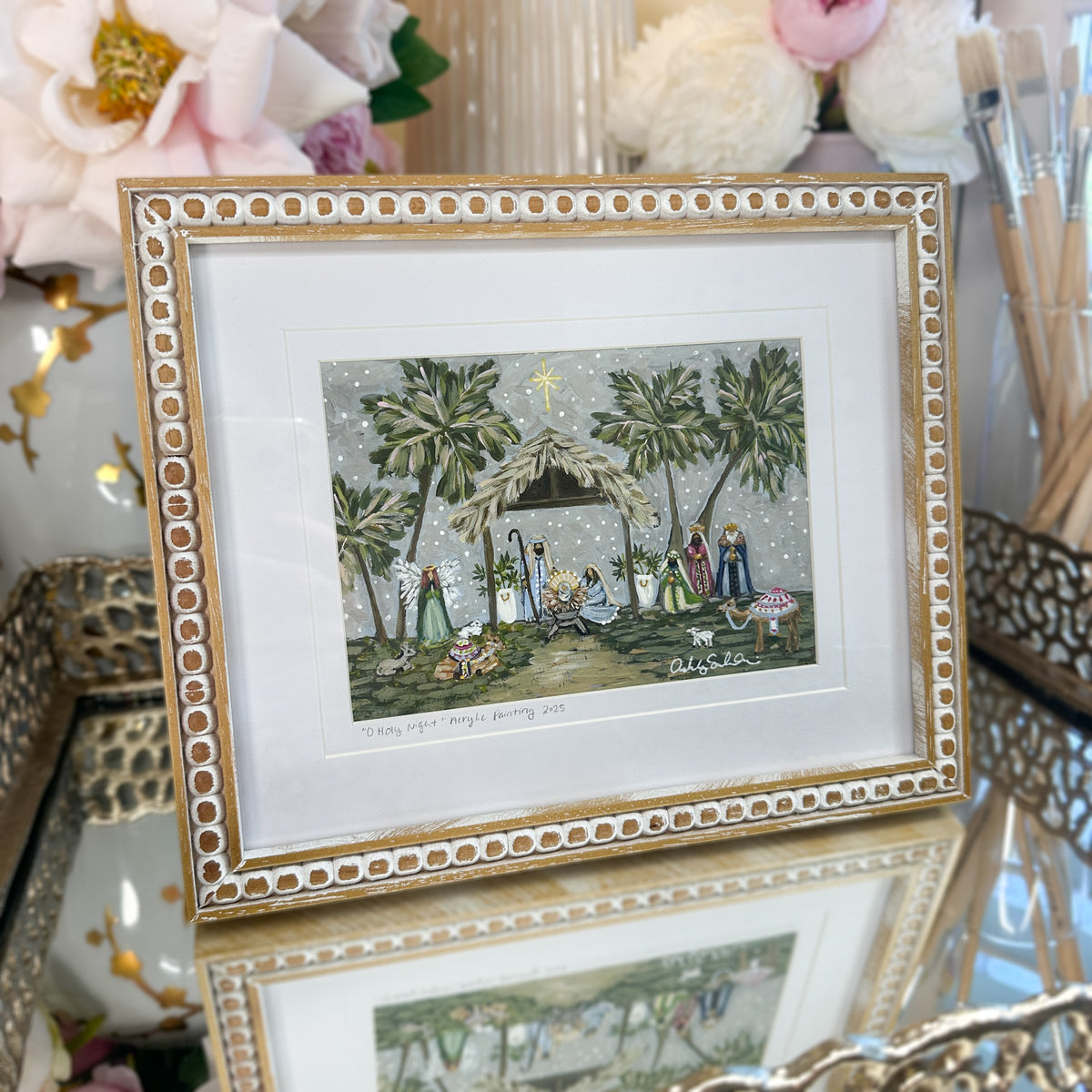 O Holy Night | Original Acrylic Painting – Framed