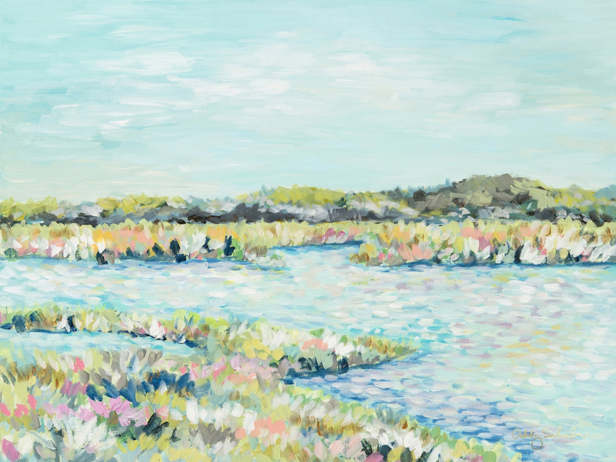 “Rising Tide” Hand-Embellished Stretched Canvas Print