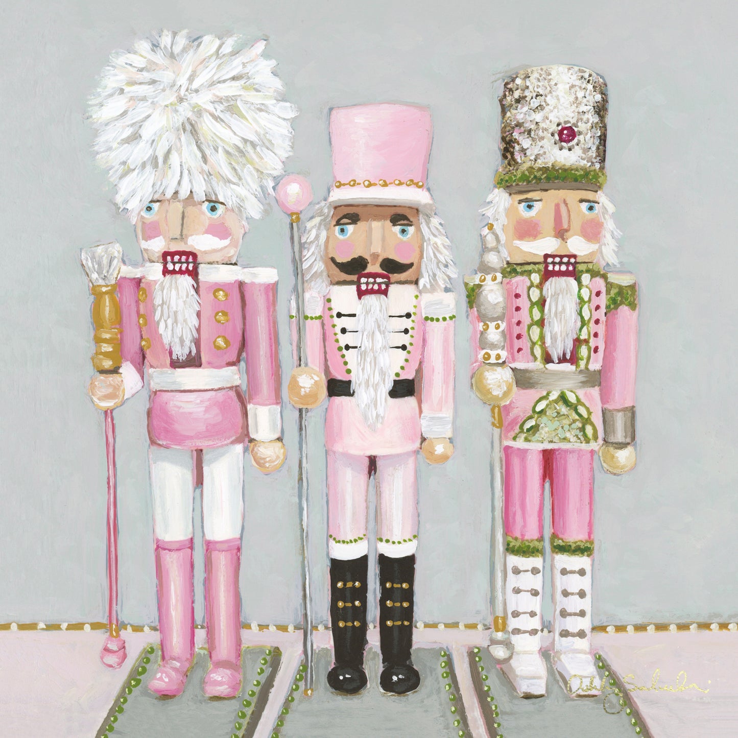 “The Nutcrackers" Framed Canvas Print