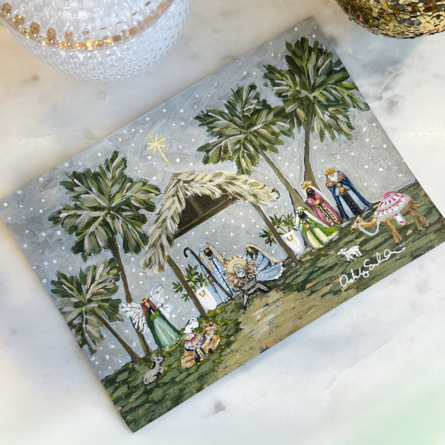 “O Holy Night” Nativity Scene Fine Art Paper Print