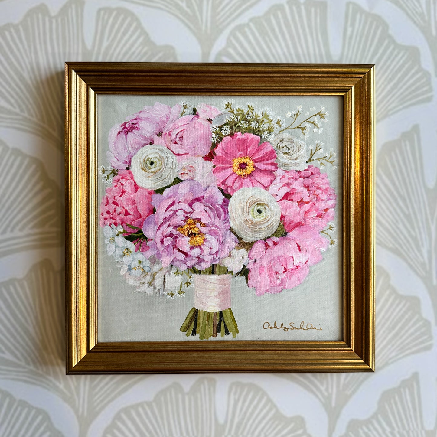 “Pop of Pink” Framed Canvas Print