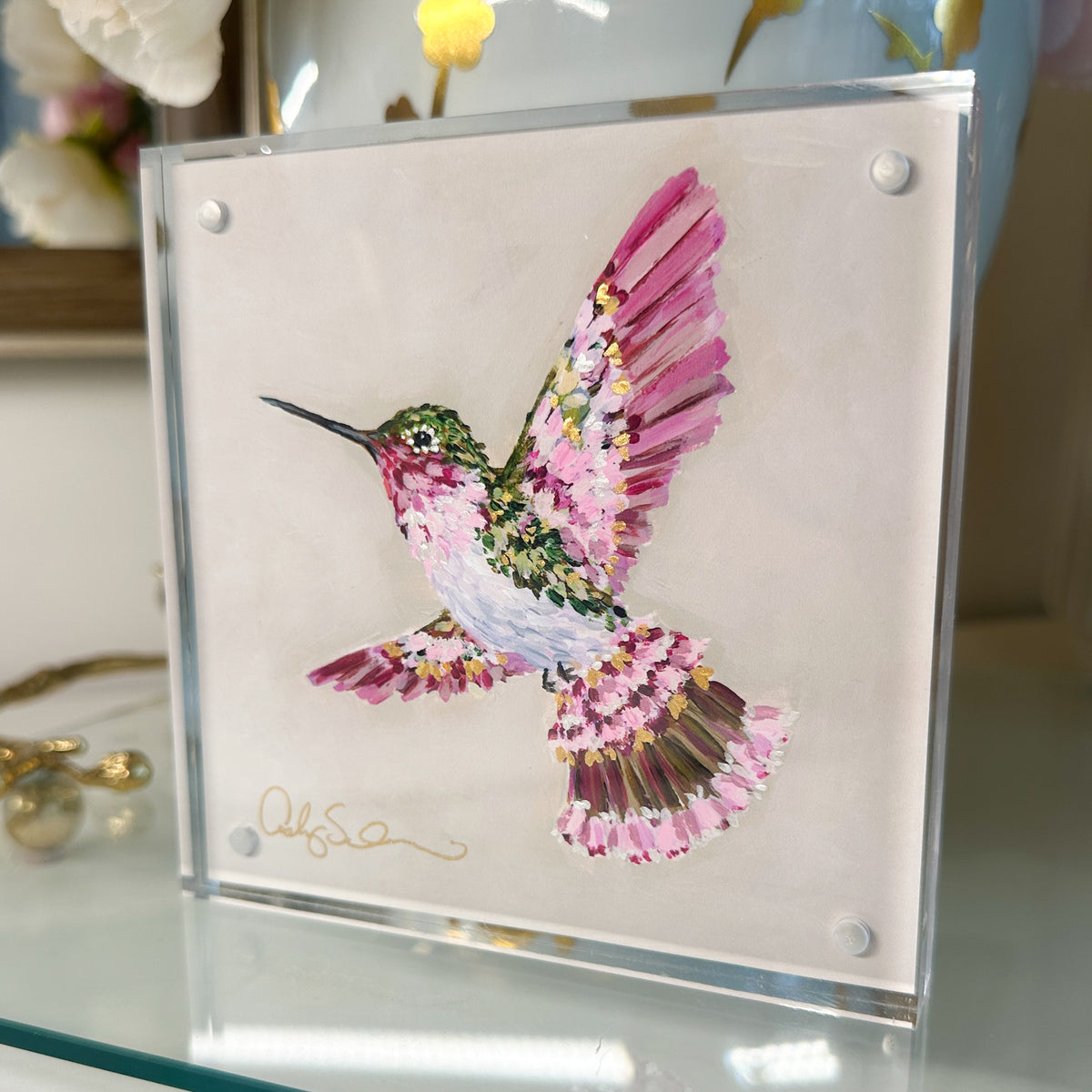 “Heaven Sent” Acrylic Framed Hand-Embellished Fine Art Print