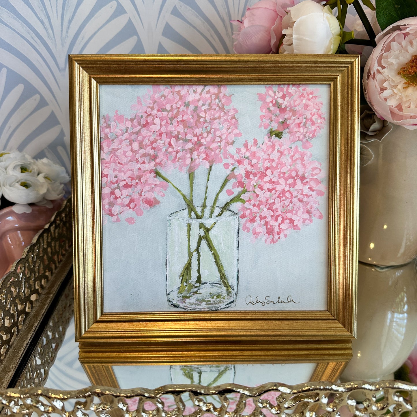 “Bubblegum Bloom" Framed Giclée Print