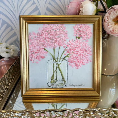 “Bubblegum Bloom" Framed Canvas Print