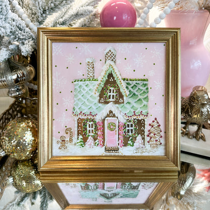 “The Gingerbread House" Framed Canvas Print