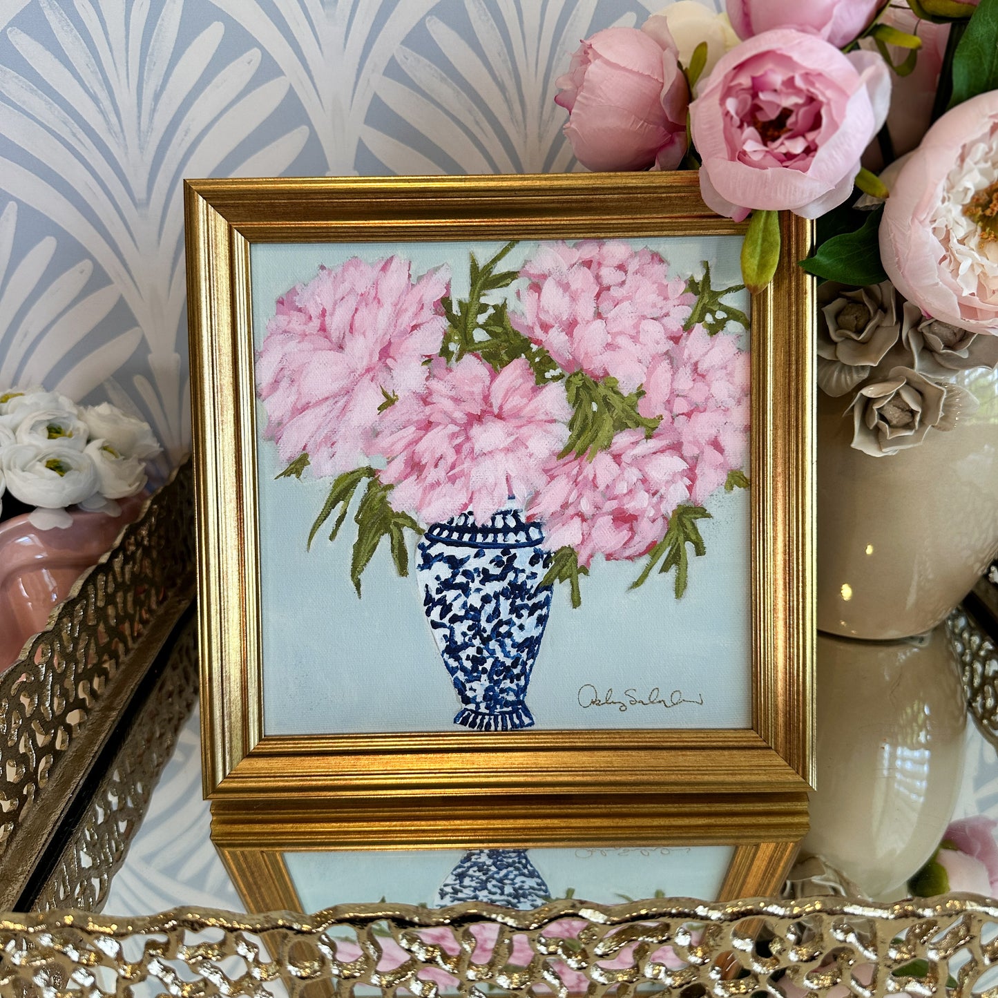 “Santorini" Framed Giclée Print