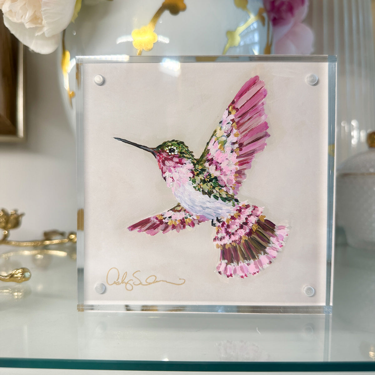 “Heaven Sent” Acrylic Framed Hand-Embellished Fine Art Print