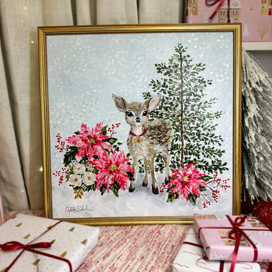 "Jingle" Hand-Embellished Framed Canvas Print