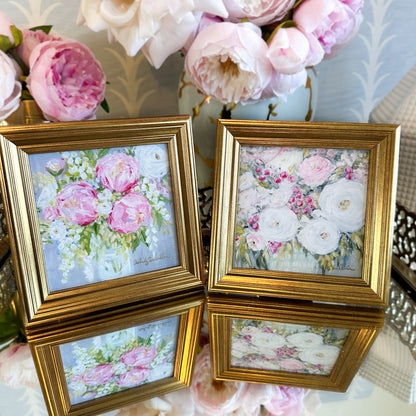 “Peony Love” - Set of 2 Framed Canvas Prints