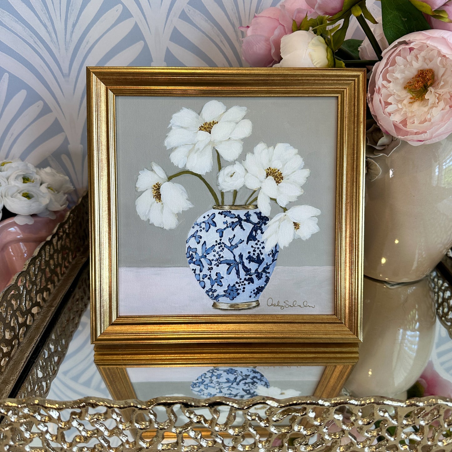 “Spring Soirée" Framed Canvas Print