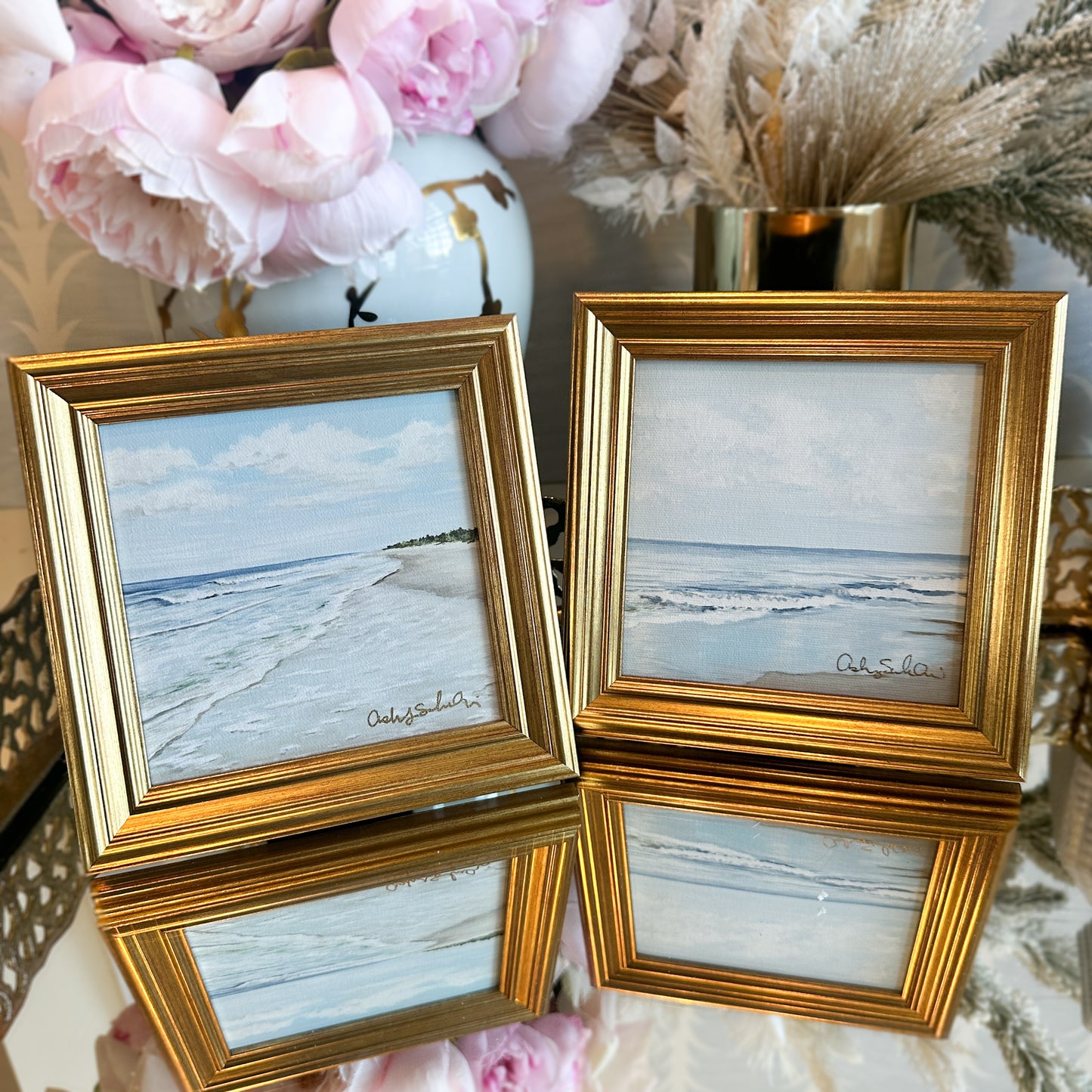 “Coastal Calm” - Set of 2 Framed Canvas Prints