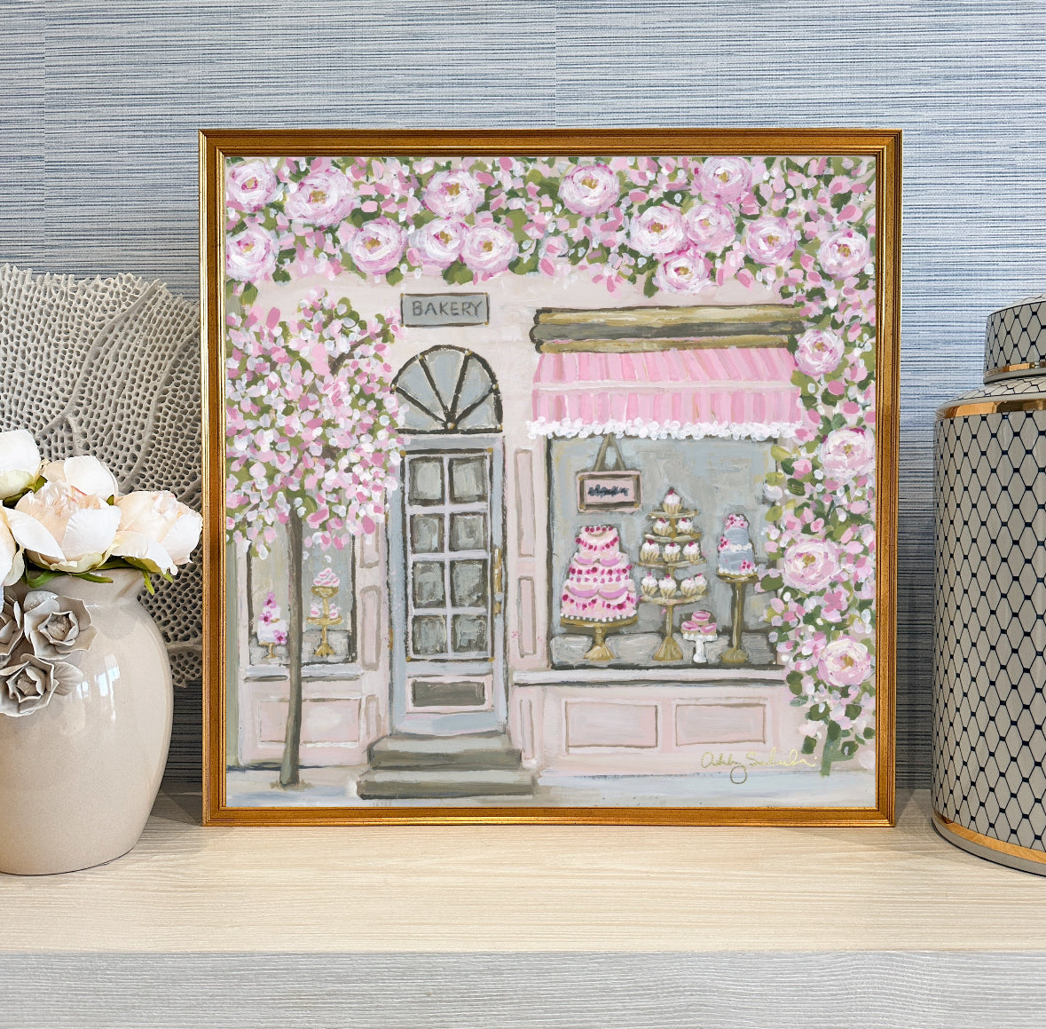 “The Bakery” Framed Canvas Print