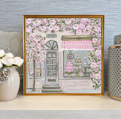 “The Bakery” Framed Canvas Print