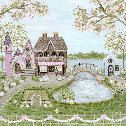 “Cottontail Village" Unframed Canvas Print