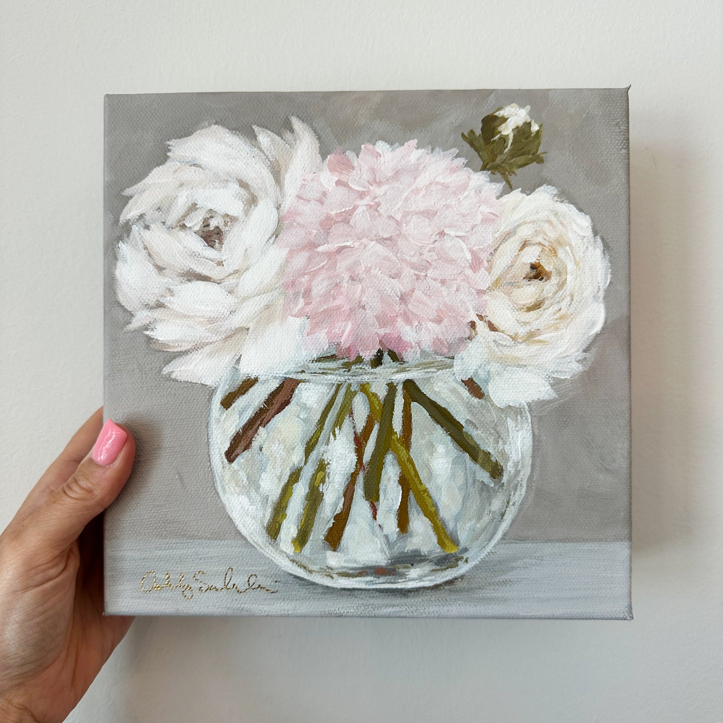 "Cream and Sugar" Original Acrylic Painting - 8x8"