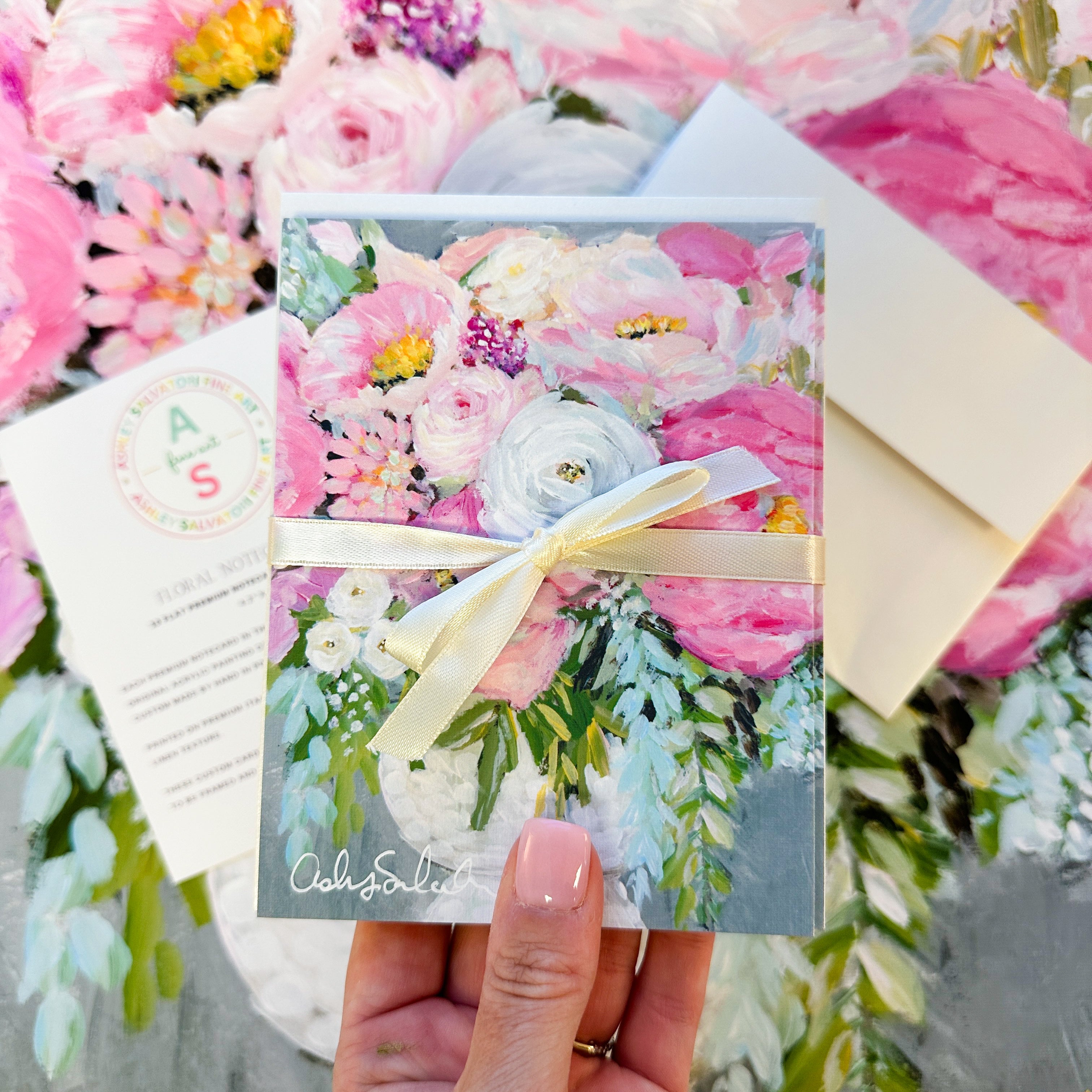 Bloom” Notecard Set of 10 – Ashley Salvatori