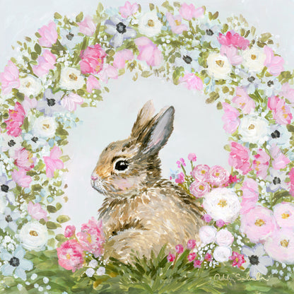 “Bun Bun’s Garden” Framed Canvas Print