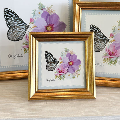 "Blue Monarch" Framed Canvas Print