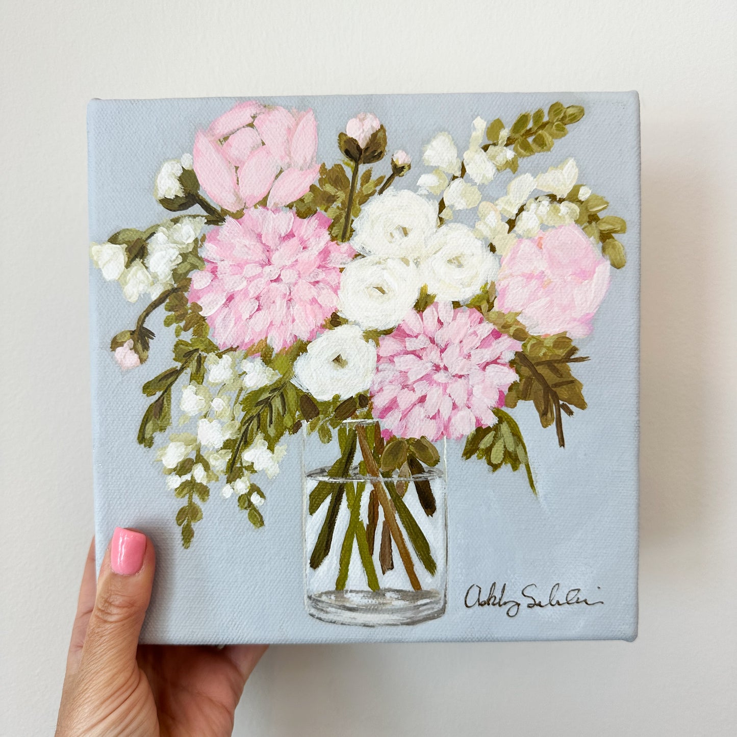 "Spring Fling" Original Acrylic Painting - 8x8"