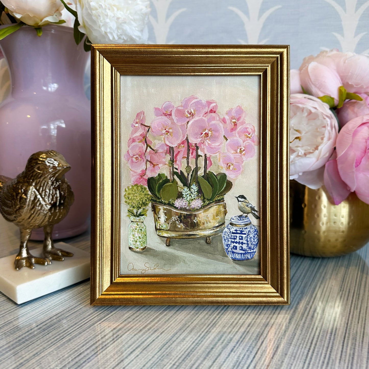 “Pink Orchids" Signature Canvas Print
