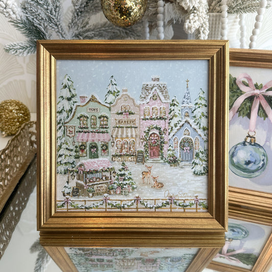 "Christmas Cheer Village" Signature Canvas Print *New*
