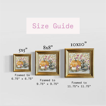 “Olivia's Pumpkin" Framed Canvas Print