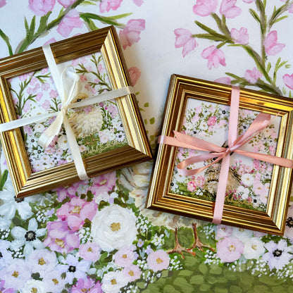 “Bun Bun’s Garden” Framed Canvas Print