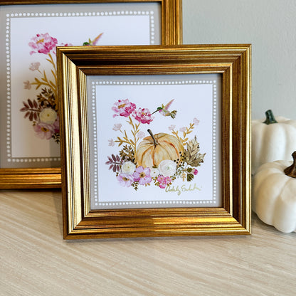 “Pumpkin Spice" Framed Canvas Print