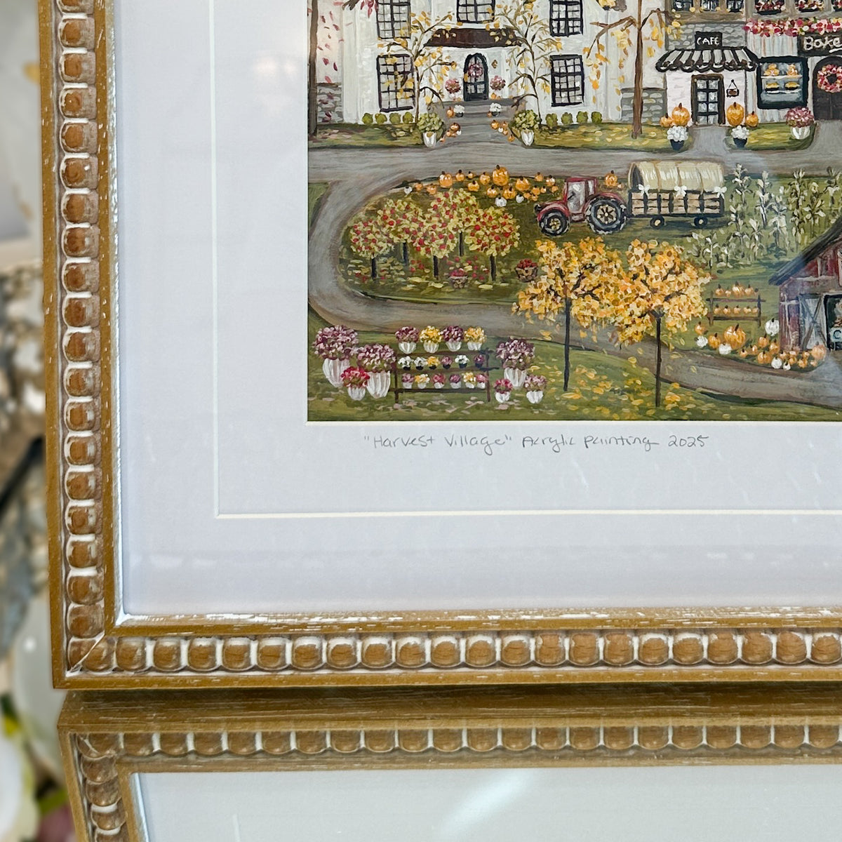 Harvest Village | Original Acrylic Painting – Framed