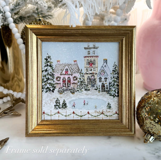 "Snowflake Village" Signature Canvas Print