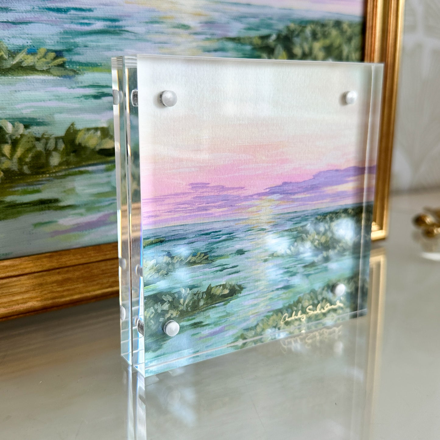 “Under a Pink Sky" Acrylic Block