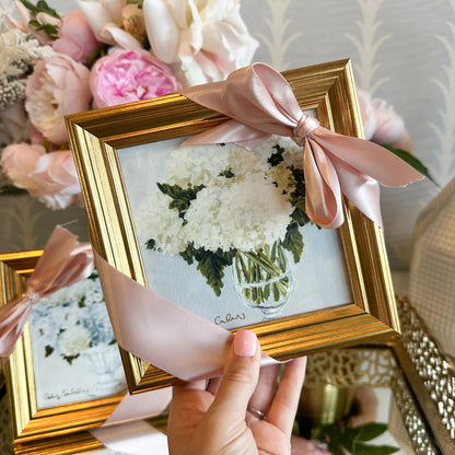 “Sweet Hydrangeas” - Set of 2 Framed Canvas Prints