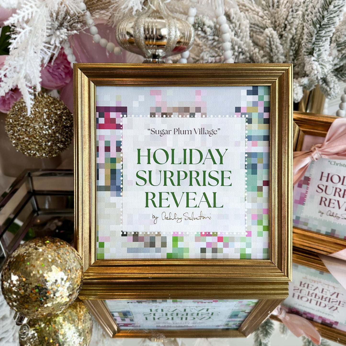 “Sugar Plum Village" Framed Surprise Holiday Reveal