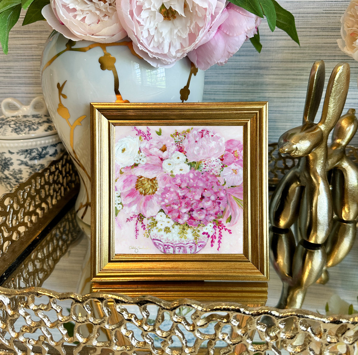 “Pretty In Pink” Framed Canvas Print