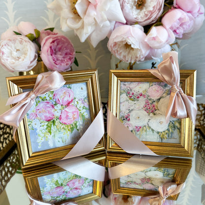 “Peony Love” - Set of 2 Framed Canvas Prints
