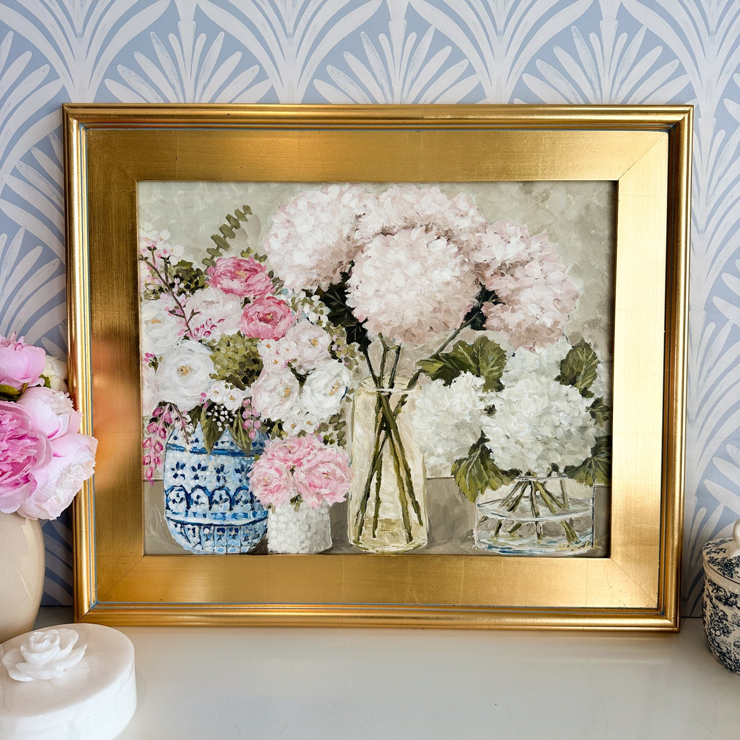 “Blush" Original Acrylic Painting - 22x26" Framed