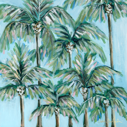 "Blueberry Palms" Unframed Canvas Print