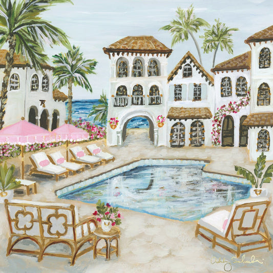 “Villa by the Sea" Unframed Giclée Print