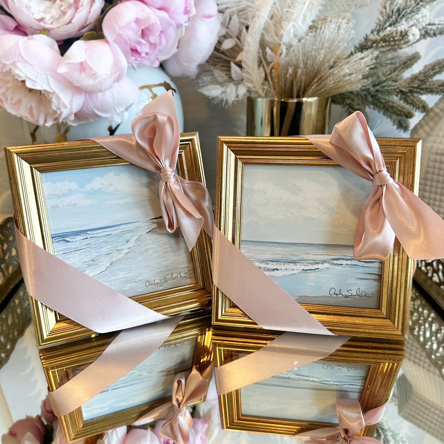 “Coastal Calm” - Set of 2 Framed Canvas Prints