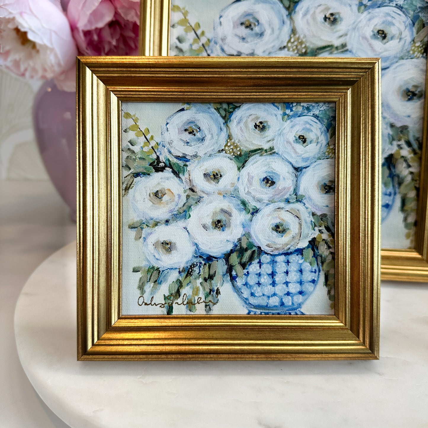 “Breakfast at Tiffanys" Framed Canvas Print