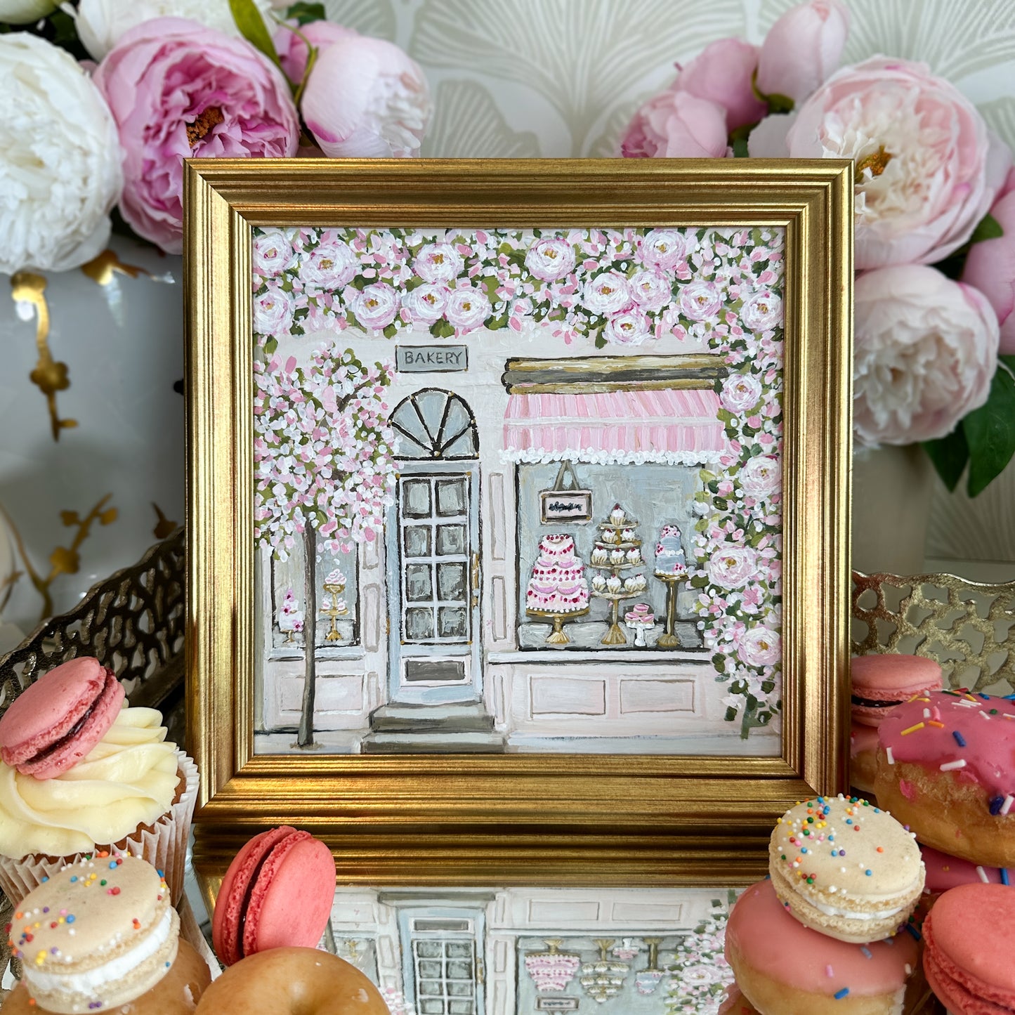 “The Bakery” Framed Canvas Print